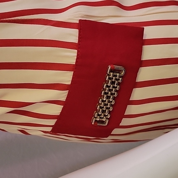 VTG ACACIA Candy Stripe Double Breasted Sleeveless Doll Top - Picture 5 of 12